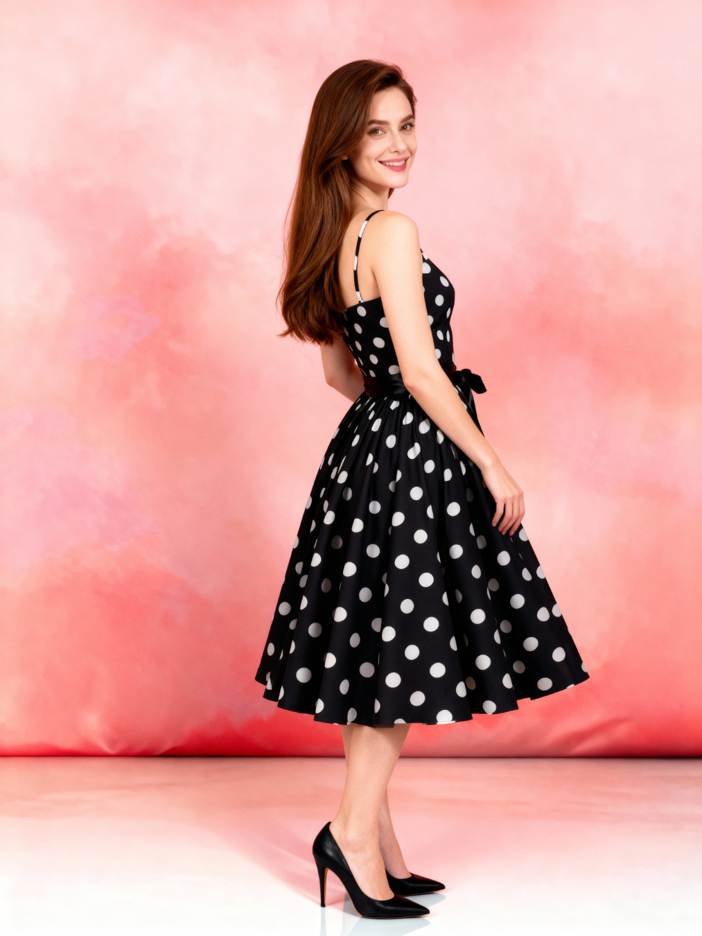 Colette 1950s Polka Dot Swing Dress