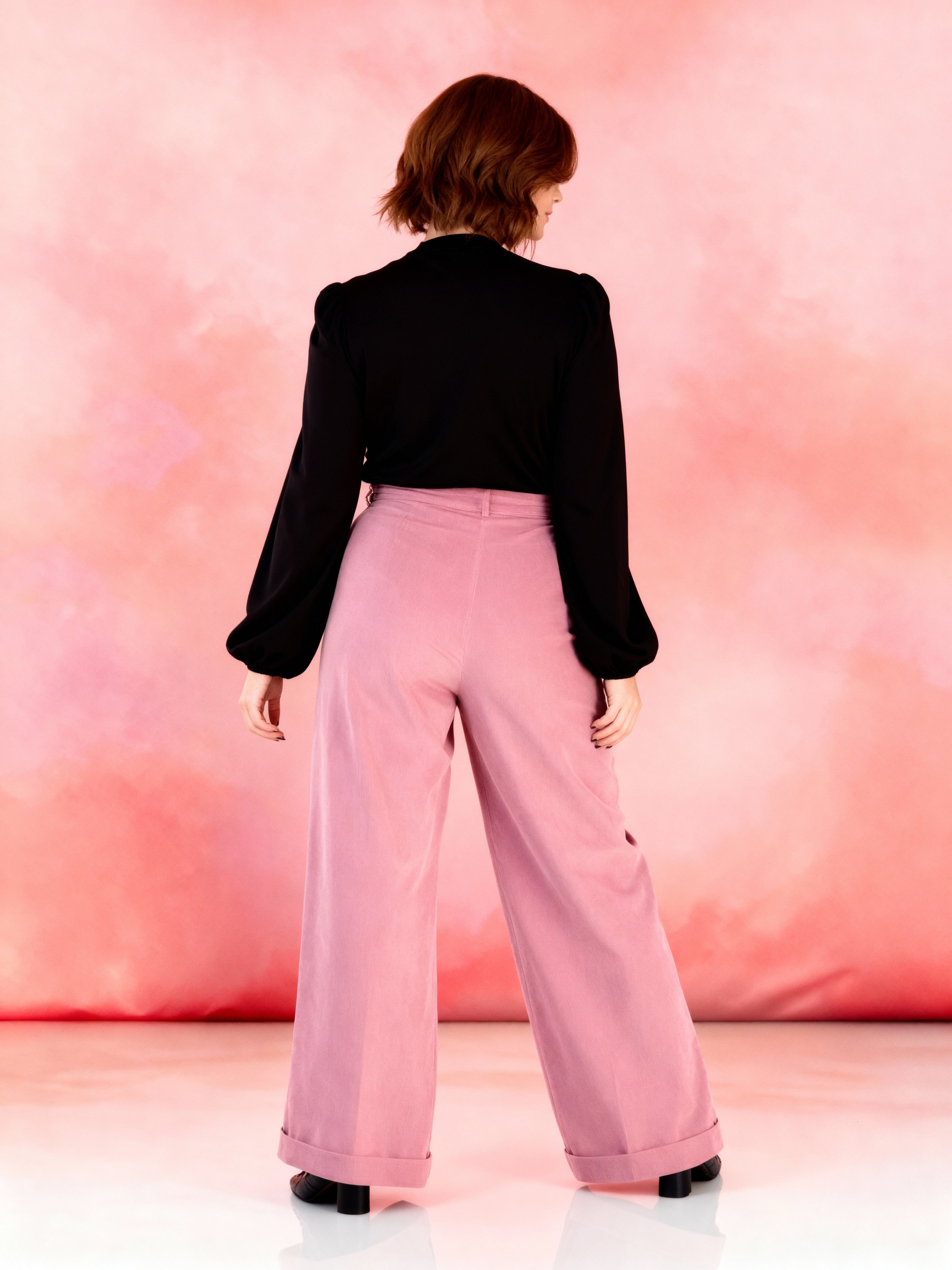 Ava 1940s Square Neck Puff Sleeve Top