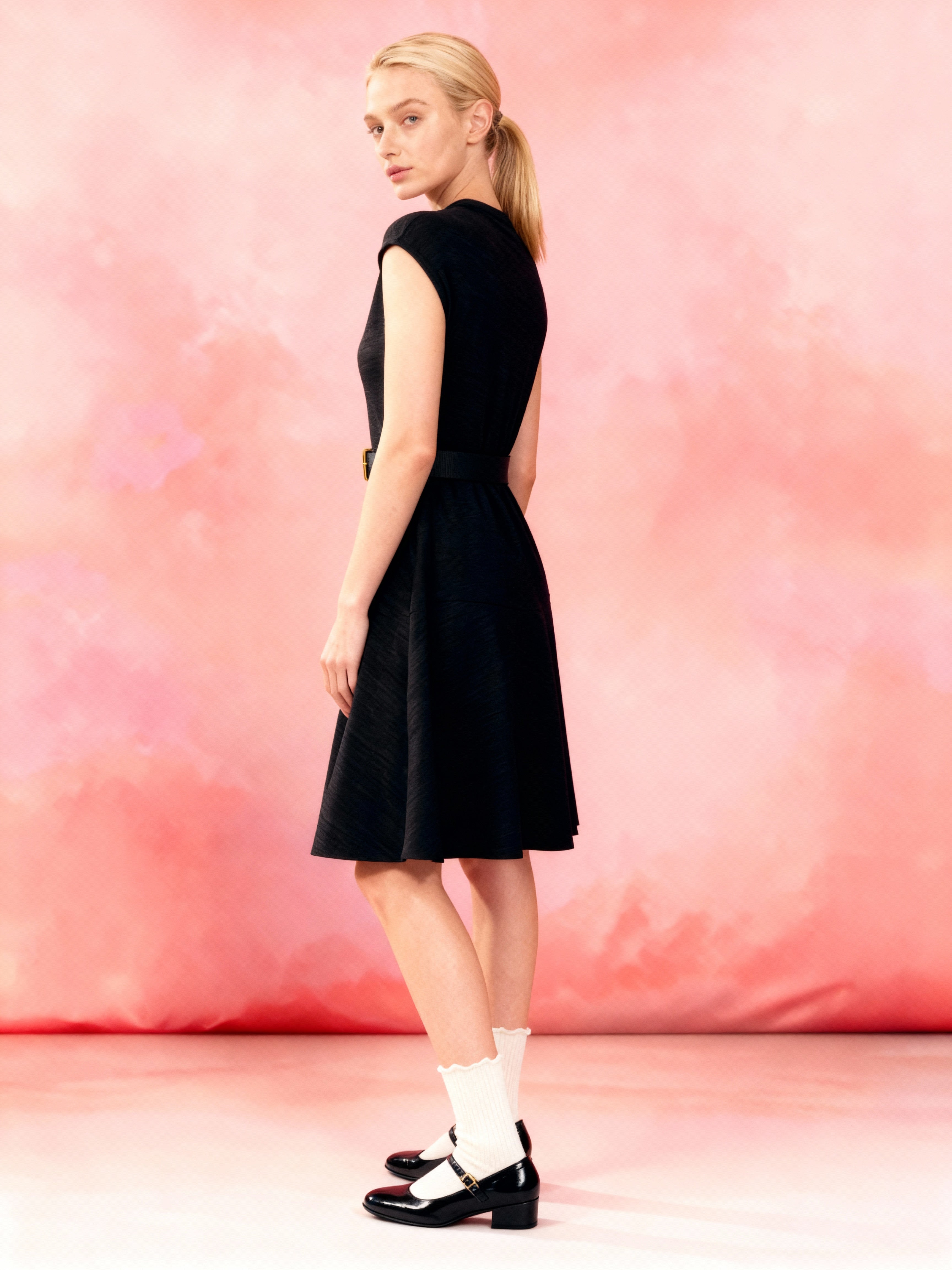 Katharine 1950s Belted A-line Dress