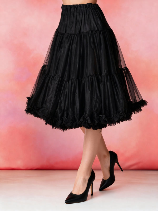 Dita 1950s Black Ruffled Petticoat